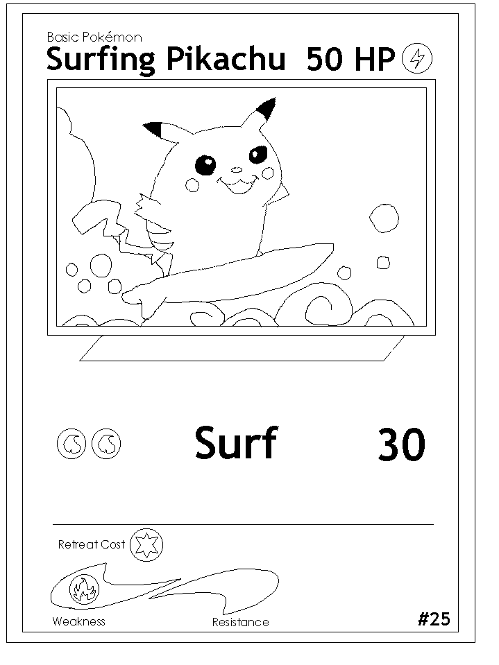 Pokemon Cards Coloring Pages